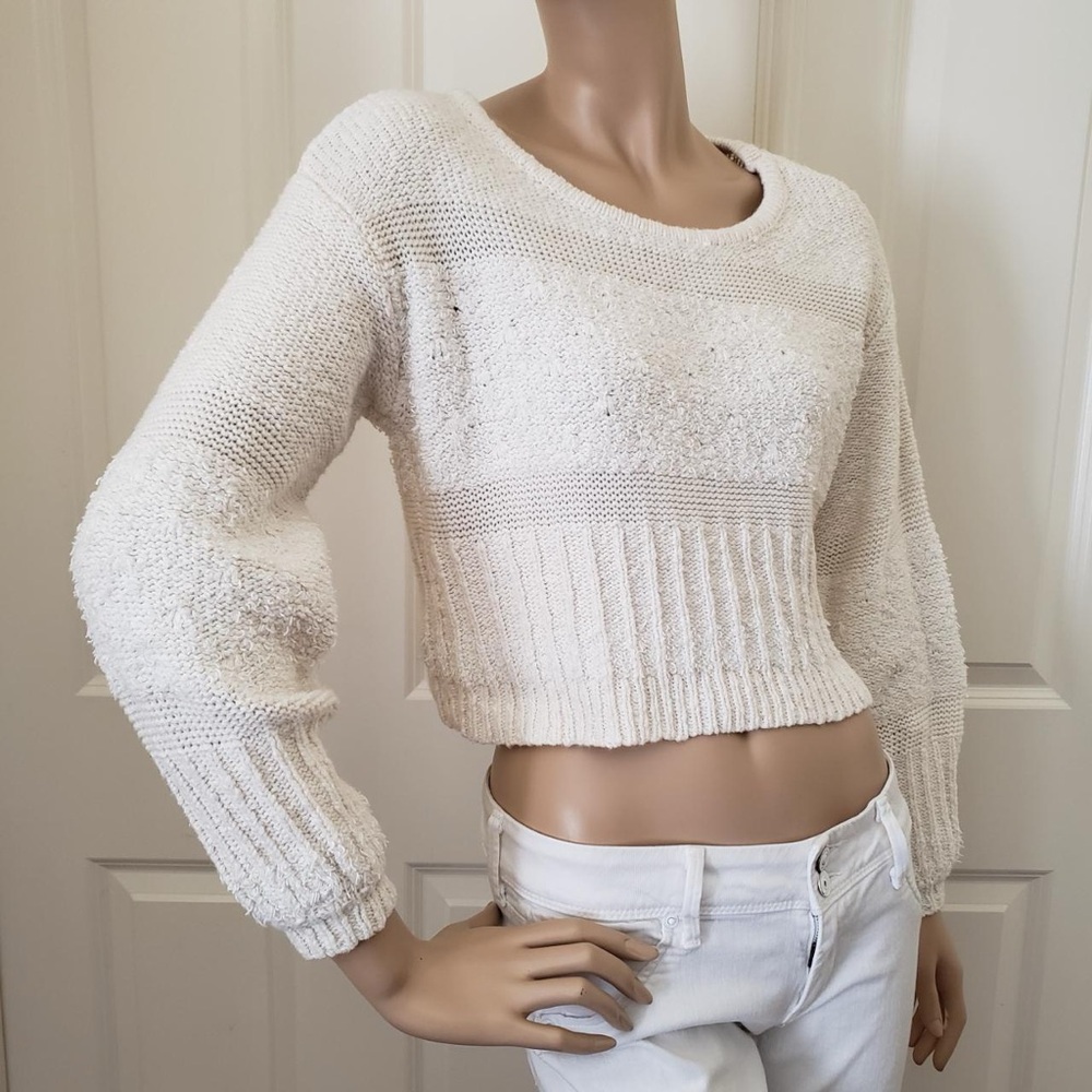 LA Hearts by PacSun Women's Cream and White Jumper